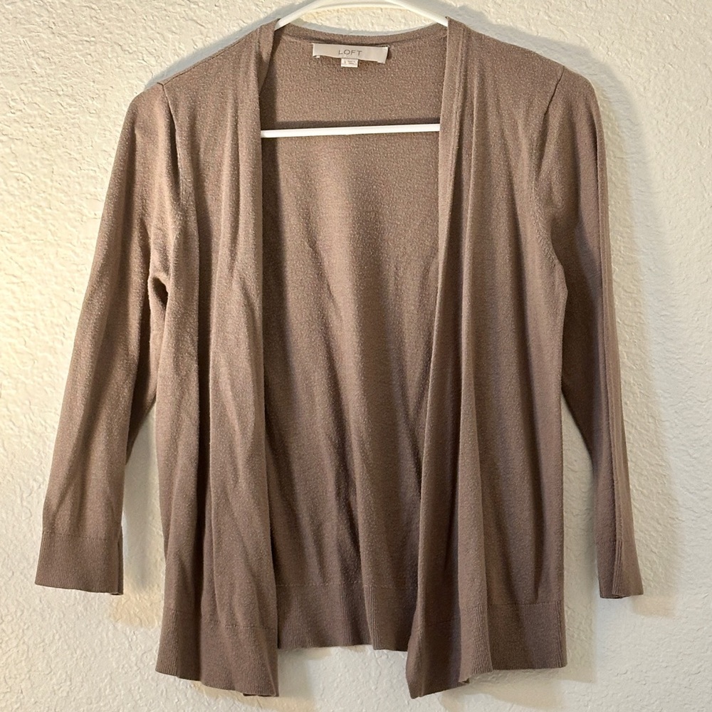 Loft cardigan 3/4 sleeve small